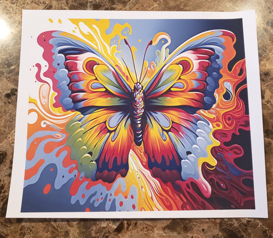 Colorful Butterfly Tumbler 20oz