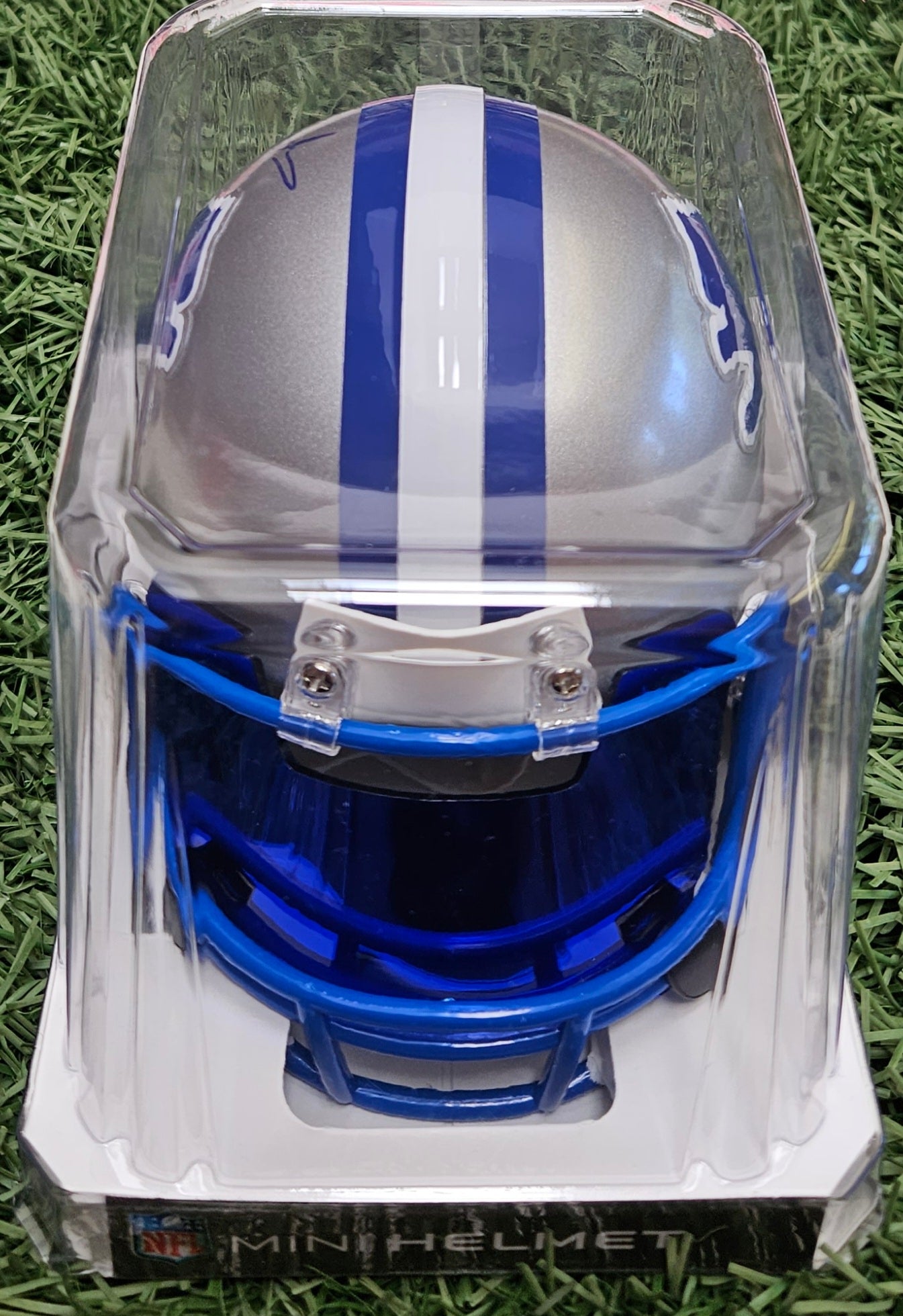 BARRY SANDERS ( Visor) Signed Detroit Lions Mini Helmet w/HOF 04 - SCHWARTZ