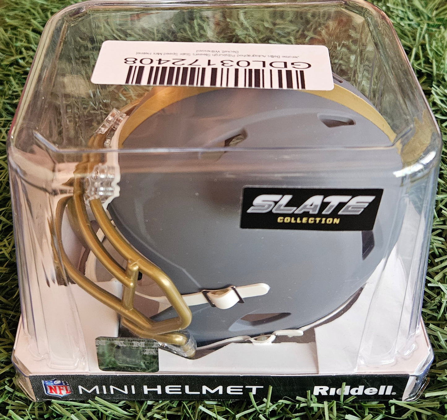 Steelers Jerome Bettis Autographed Signed Slate Speed Mini Helmet - Beckett