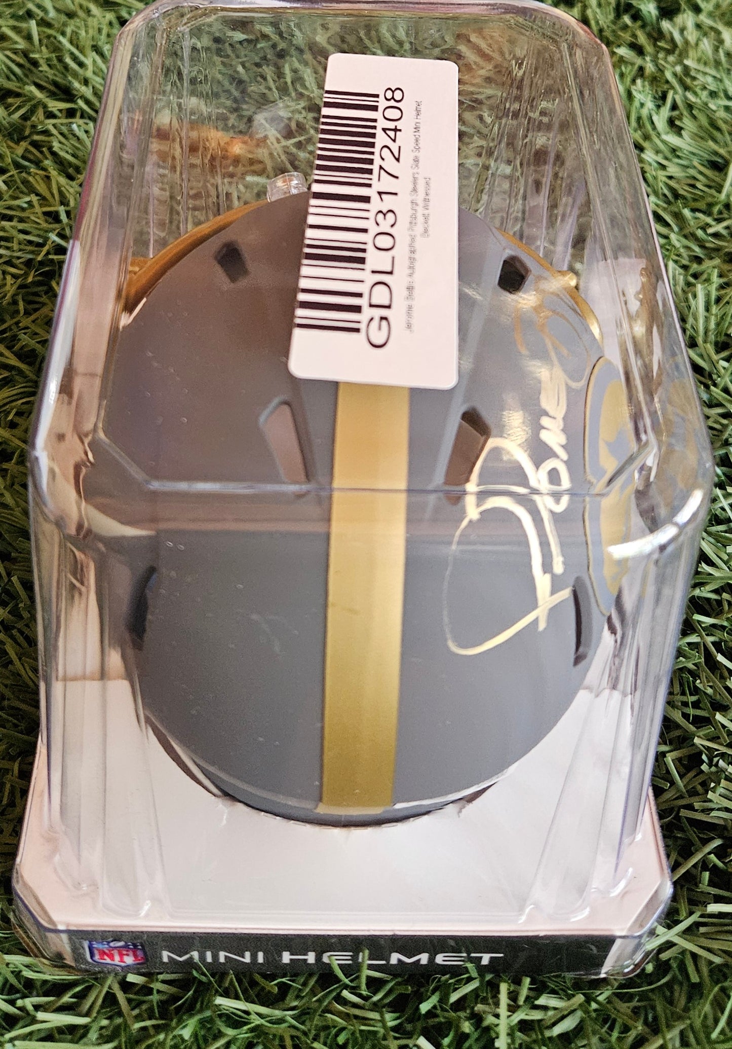 Steelers Jerome Bettis Autographed Signed Slate Speed Mini Helmet - Beckett