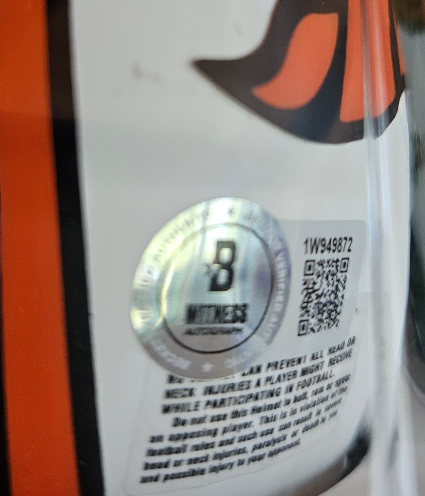 BO NIX SIGNED DENVER BRONCOS LUNAR ECLIPSE SPEED MINI HELMET BECKETT QR