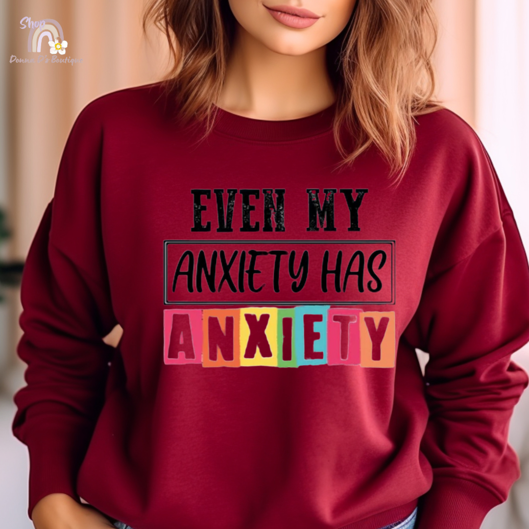ANXIETY Garnet Unisex Crewneck Sweatshirt