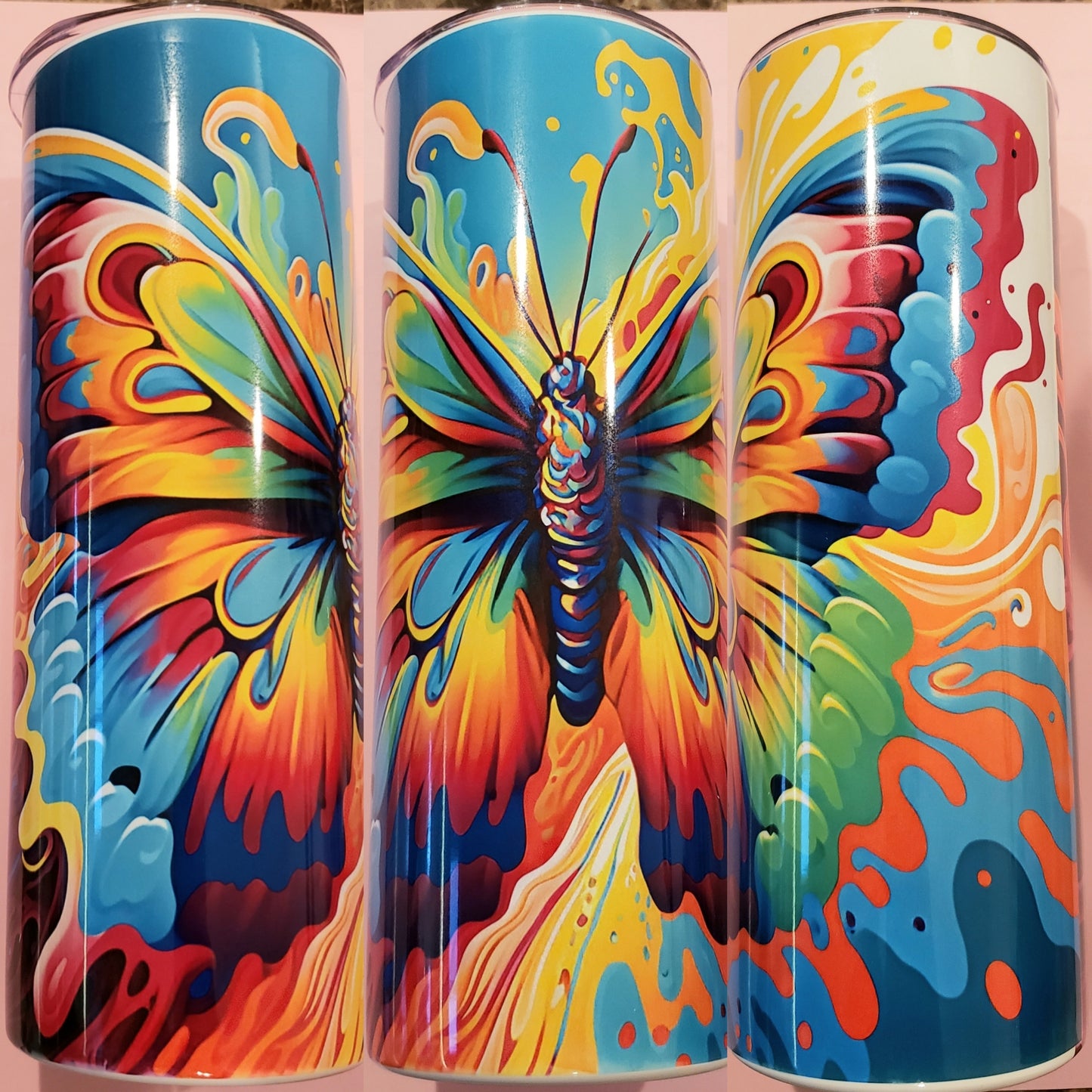Colorful Butterfly Tumbler 20oz