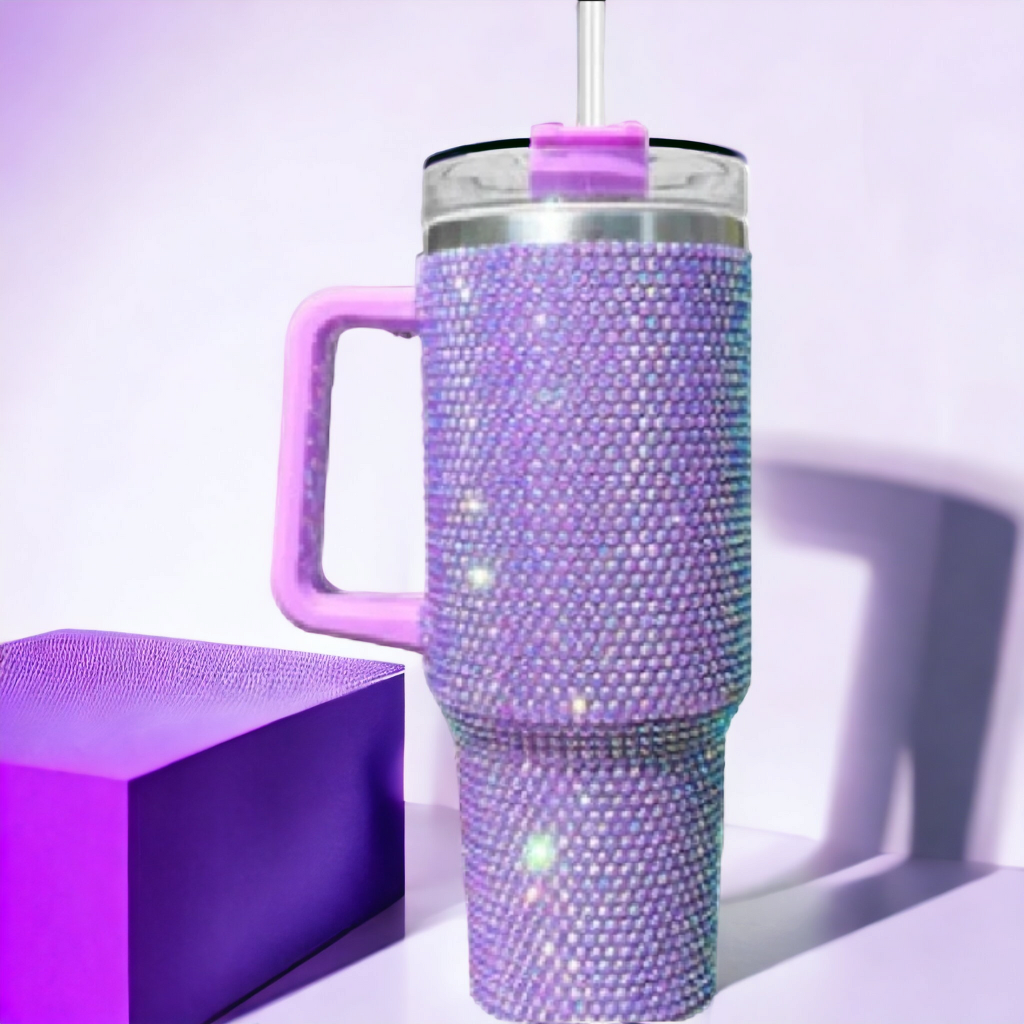 Purple 40oz Rhinestone Bling Tumblers
