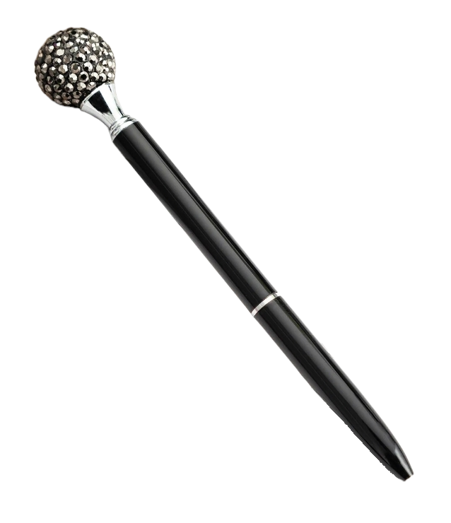 Rhinestone Ball Rotating Ballpoint Pen