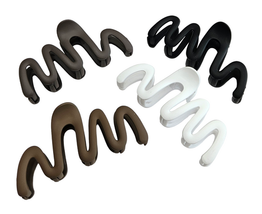Wavy Hair Claw Clips - 4pcs Set
