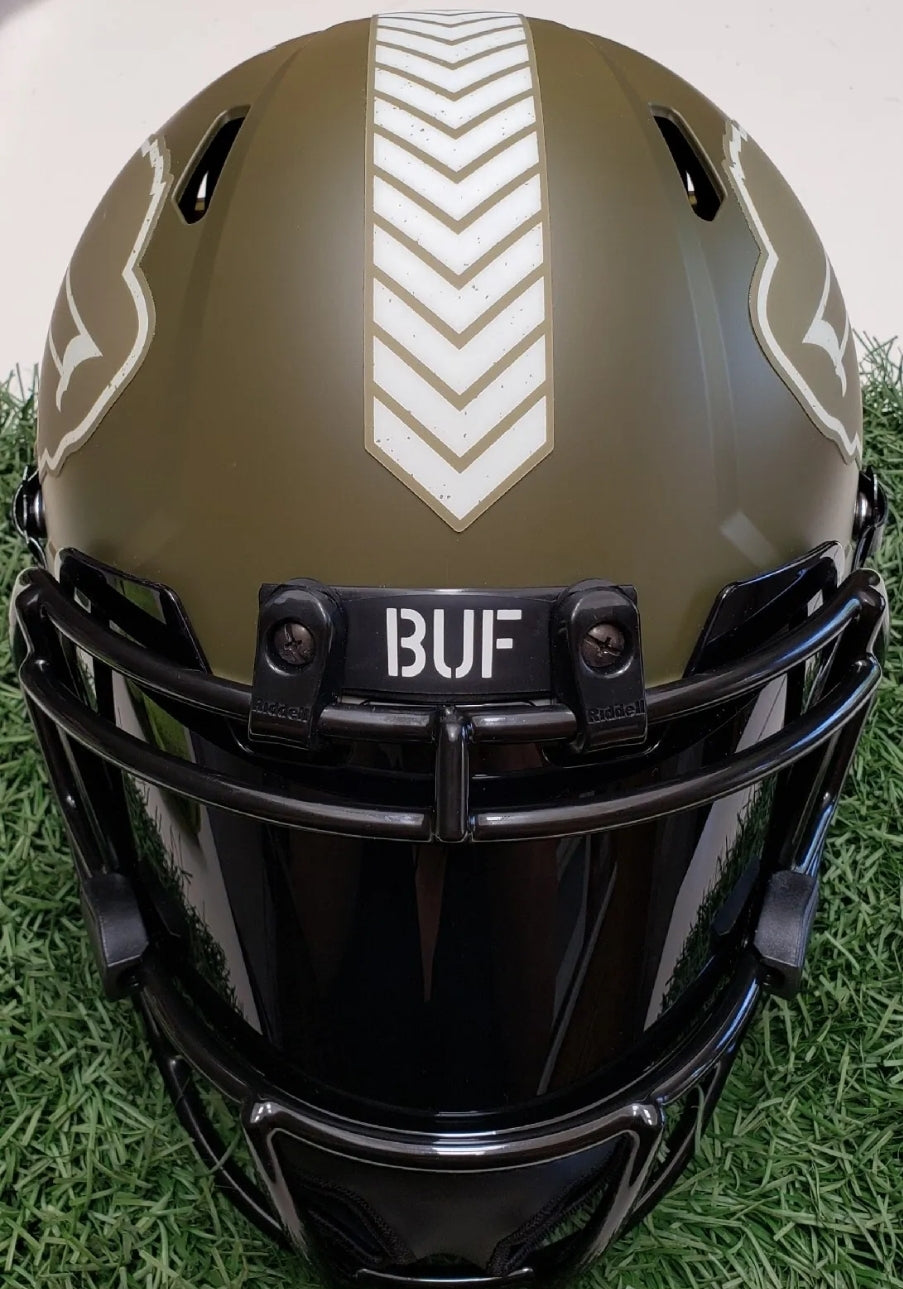 Josh Allen Bills signed(VISOR) Salute to Service Full Size Replica Helmet