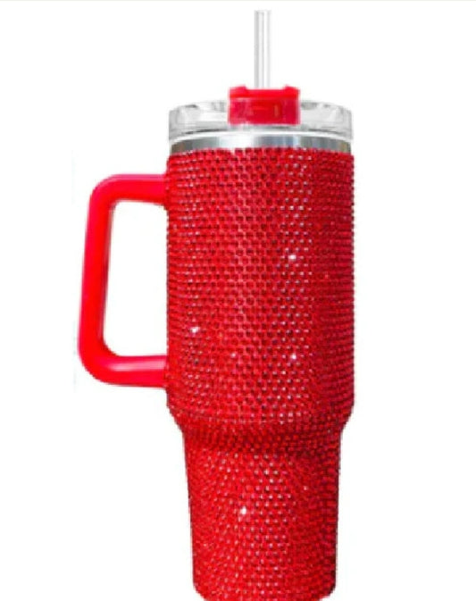 Red 40oz Rhinestone Bling Tumblers