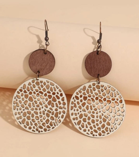 Hollow Round Drop Earrings