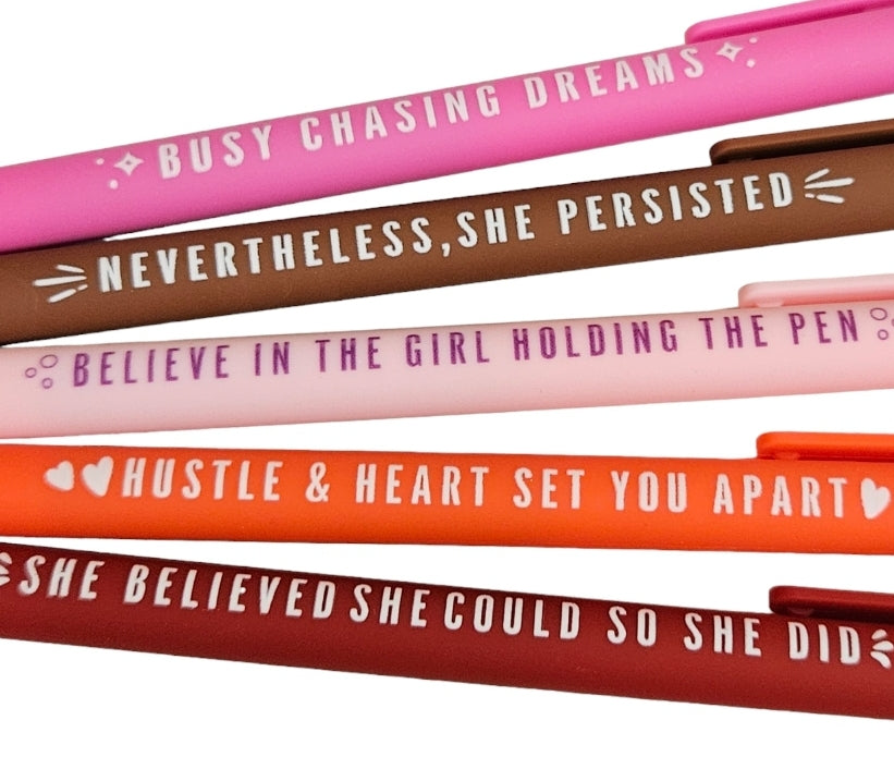 Motivational Pens - 5pc Set