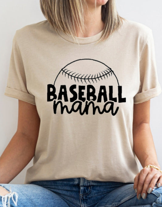Baseball Mama and Softball Mama Soft Cream Unisex Tshirt