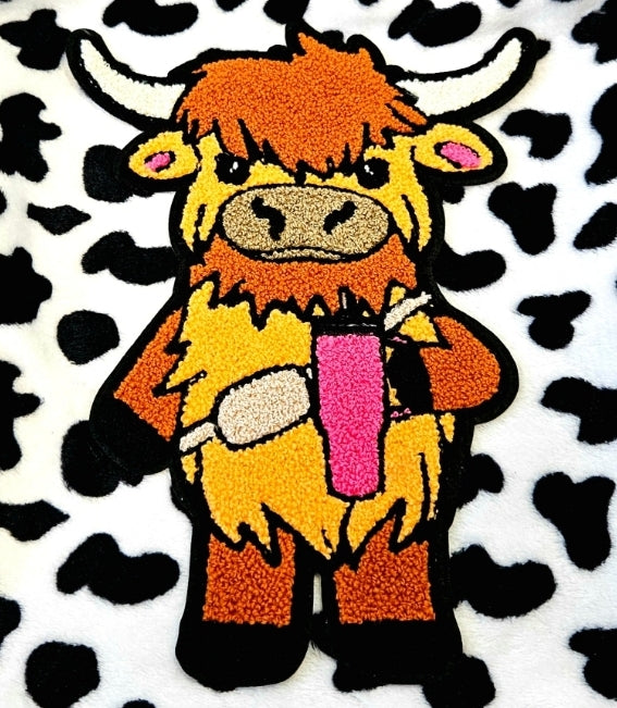 Boujee Heifer Cow Pattern Shoulder Bag