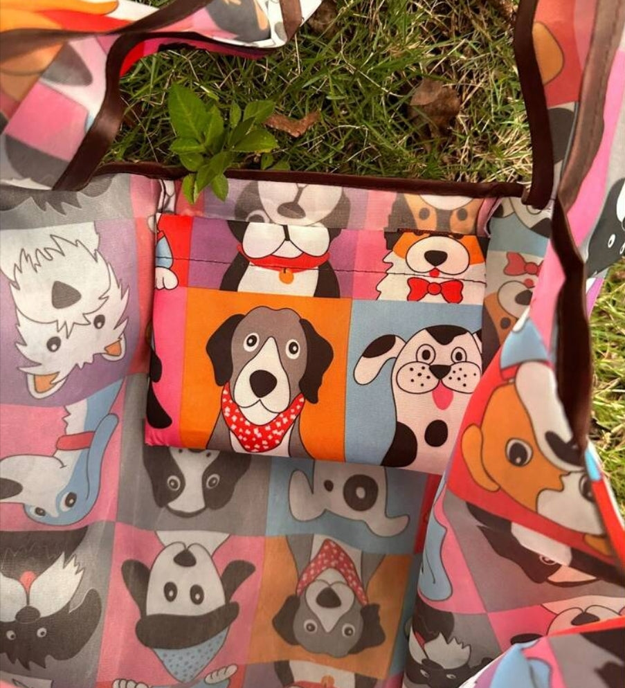 Dog Pattern Reusable Bag