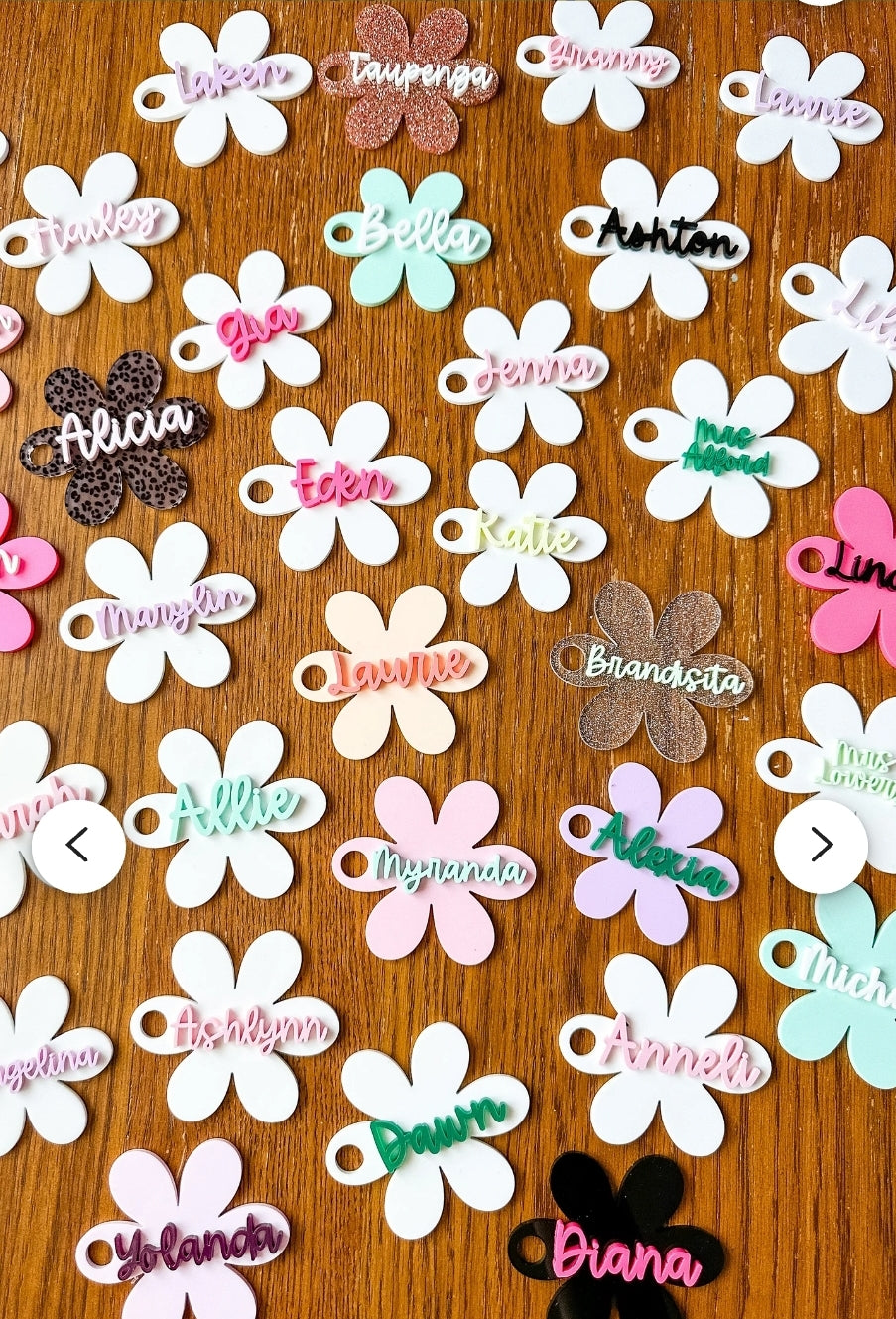 CUSTOM FLOWER Name Plate Tag for 40oz Tumbler