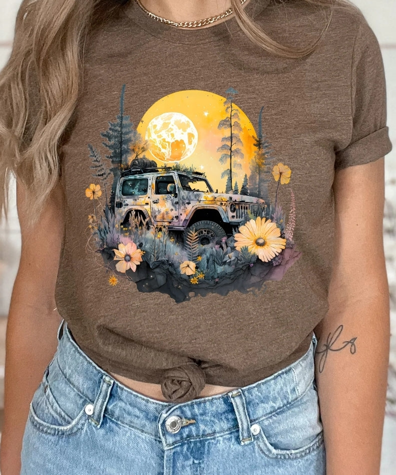 Jeep Heather Brown Unisex Tshirt