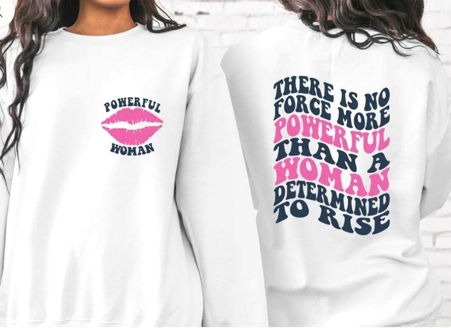Determined White Unisex Crewneck Sweatshirt