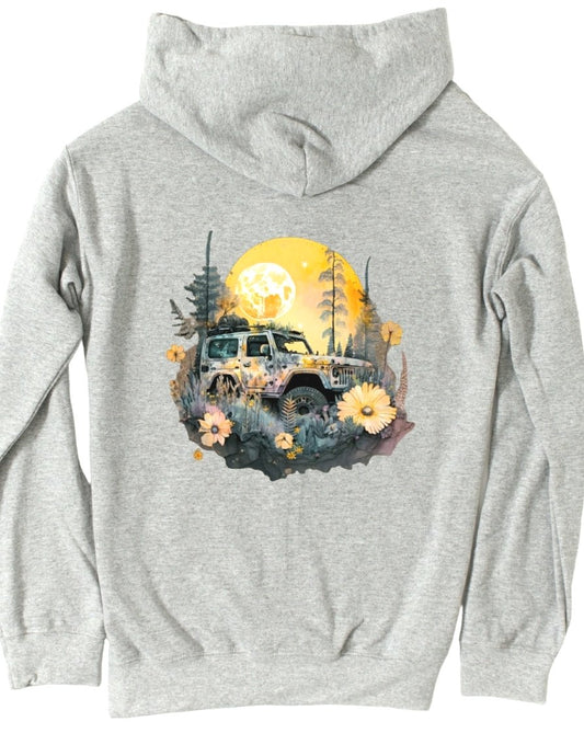 Jeep Gray Zipper Hoodie