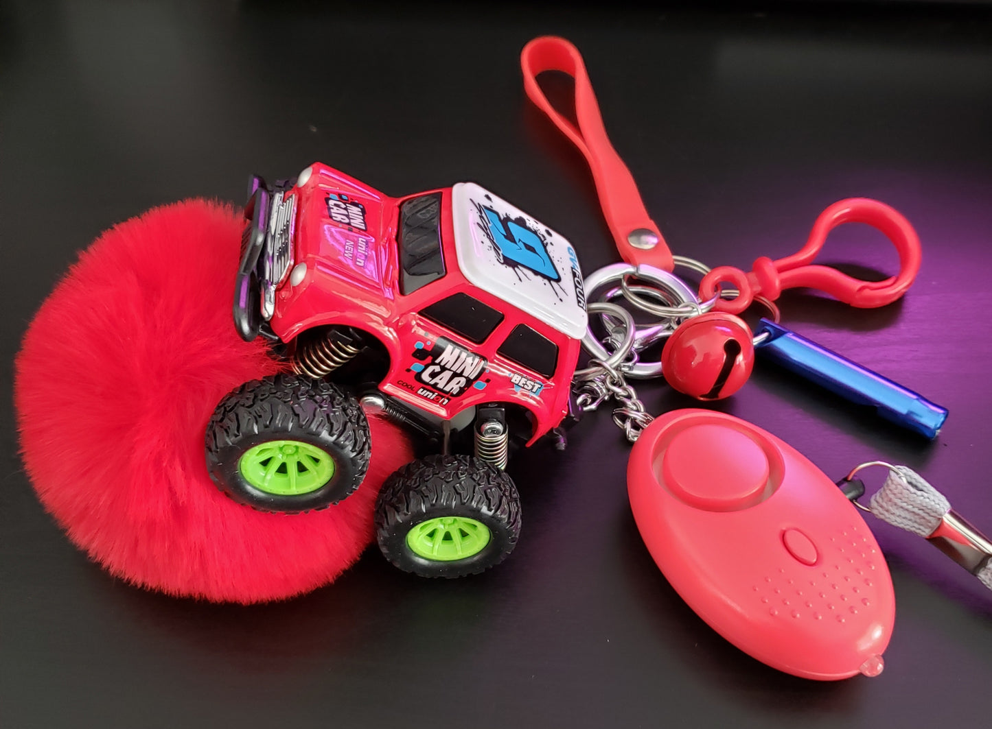 Mini Offroad Car Kids Safety Keychain