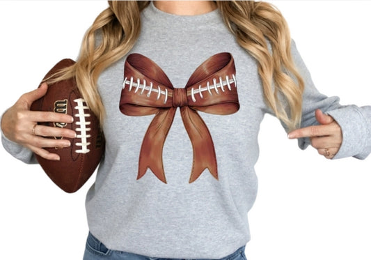 Football Bow Crewneck Sweatshirts