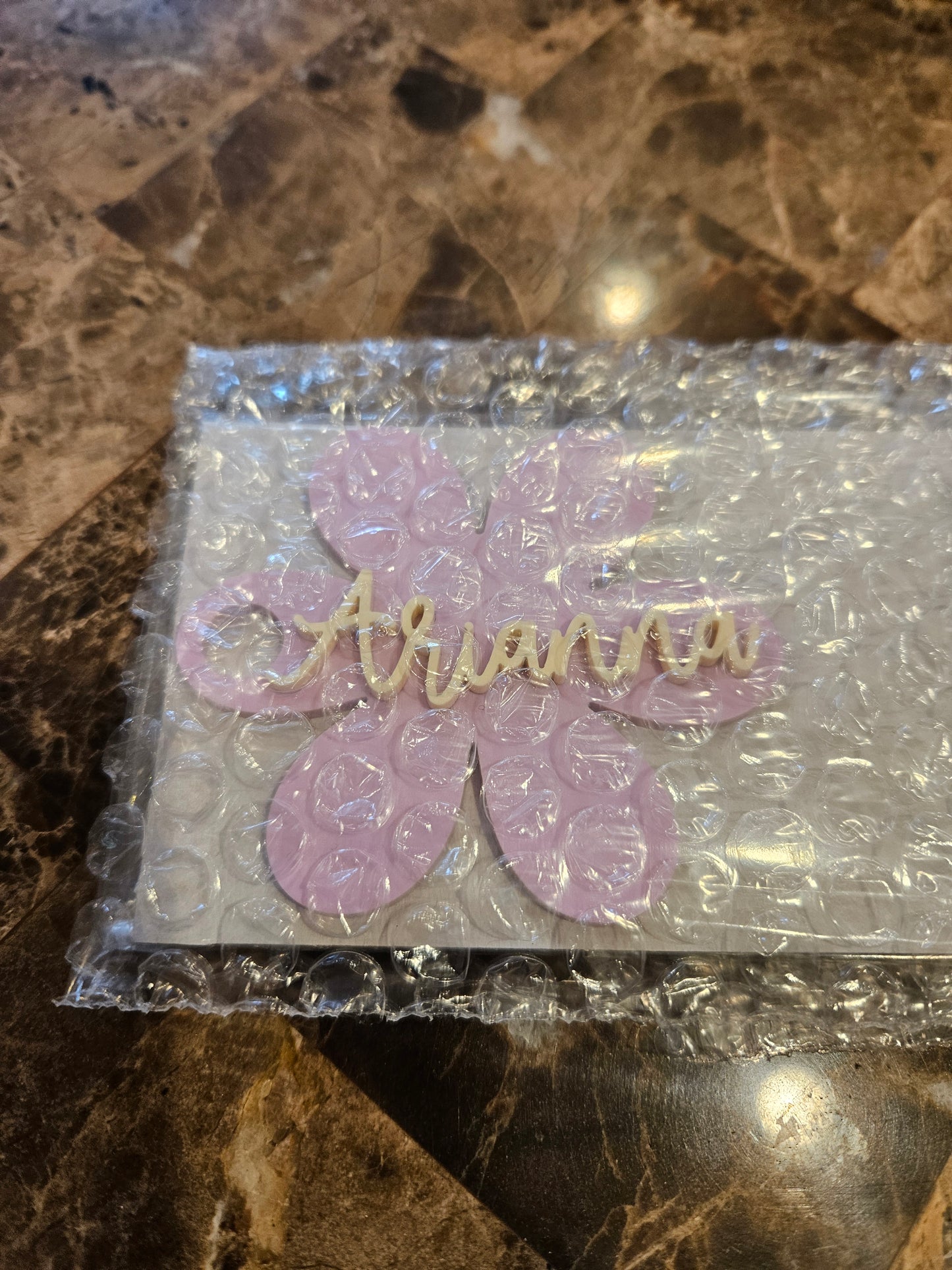 CUSTOM FLOWER Name Plate Tag for 40oz Tumbler