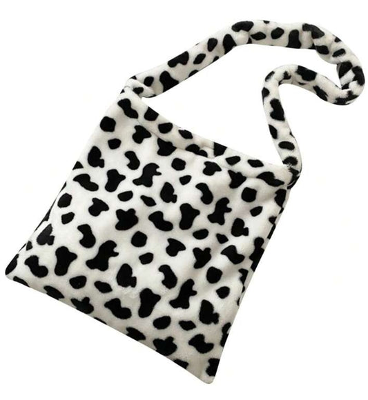 Boujee Heifer Cow Pattern Shoulder Bag