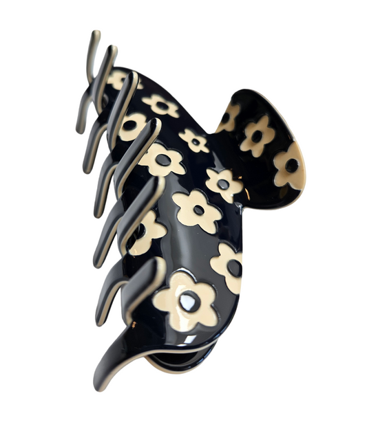 Midnight Blue Daisy Hair Claw Clip