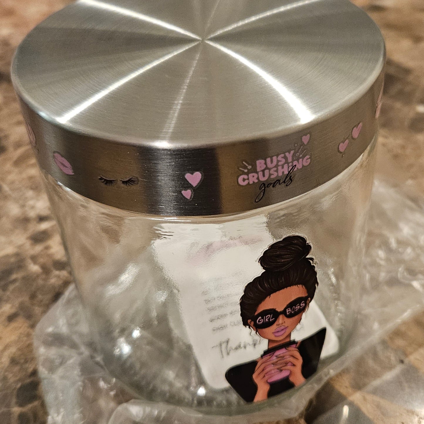 16oz Girl Boss Jar/Canister
