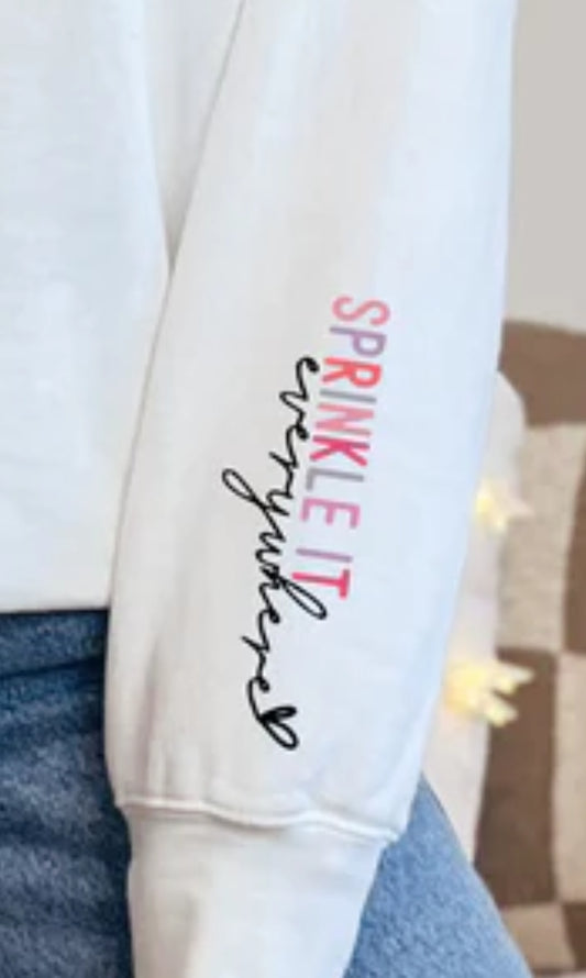 KINDNESS or ALLOWED White Unisex Crewneck Sweatshirt