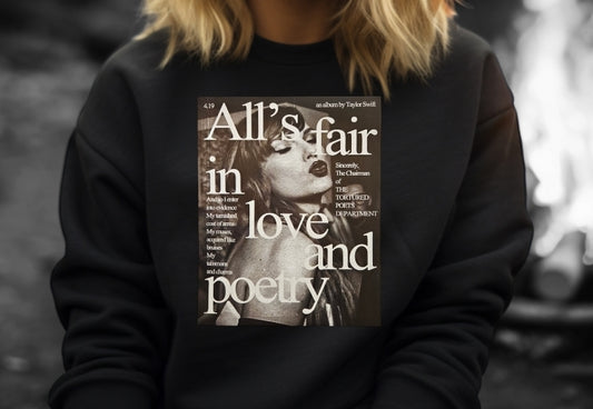 Love and Poetry Sand Unisex Crewneck Sweatshirt