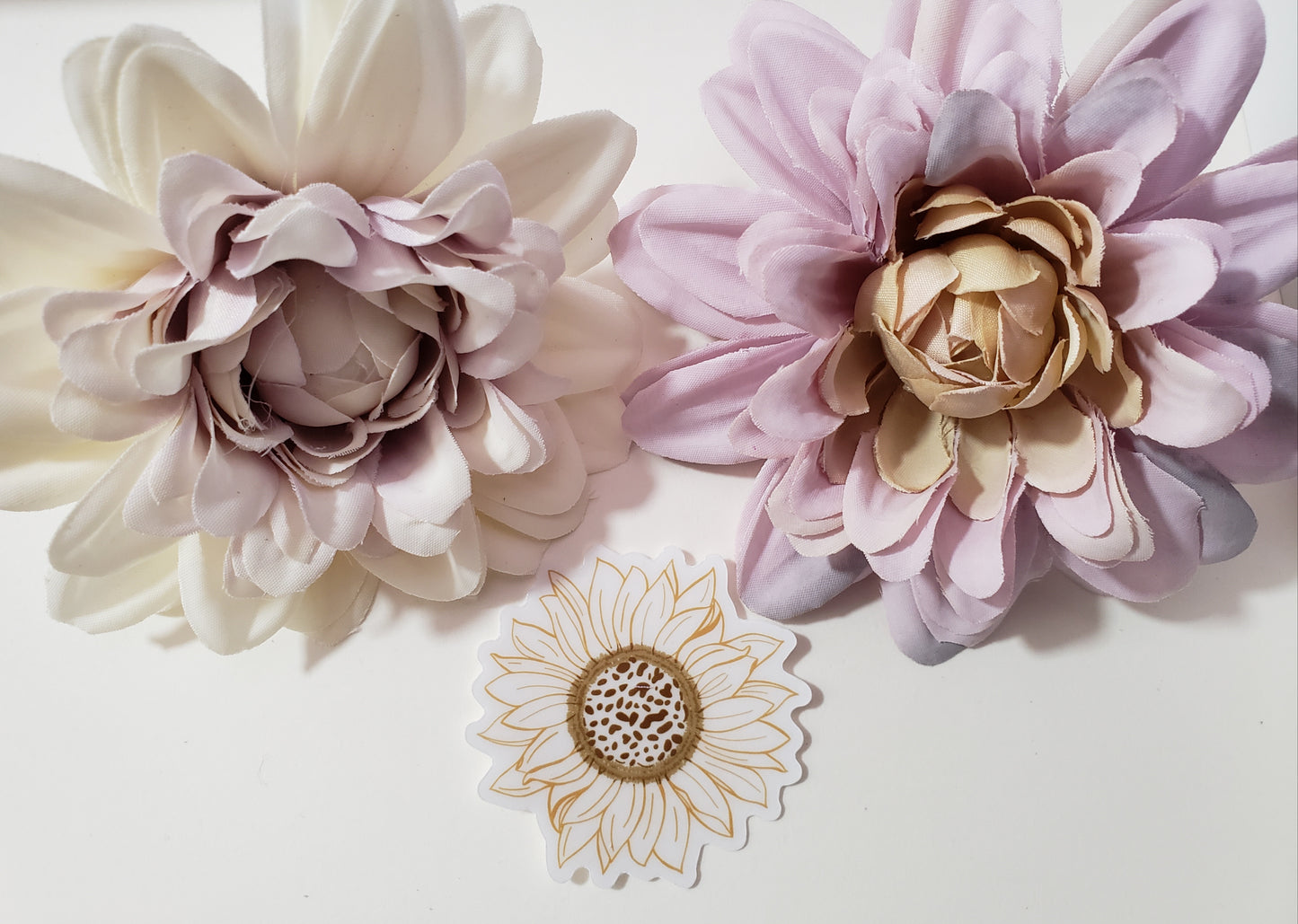Mini Clear Artsy Fall Sunflower Sticker
