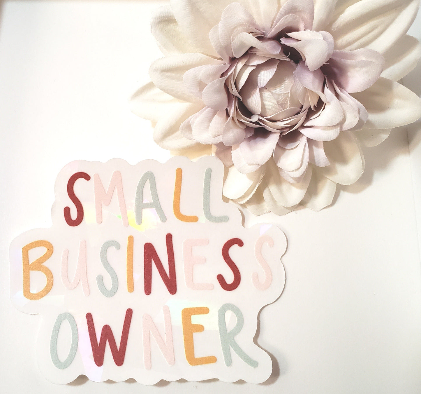Small Business Owner Sun Catcher Rainbow Window Decal
