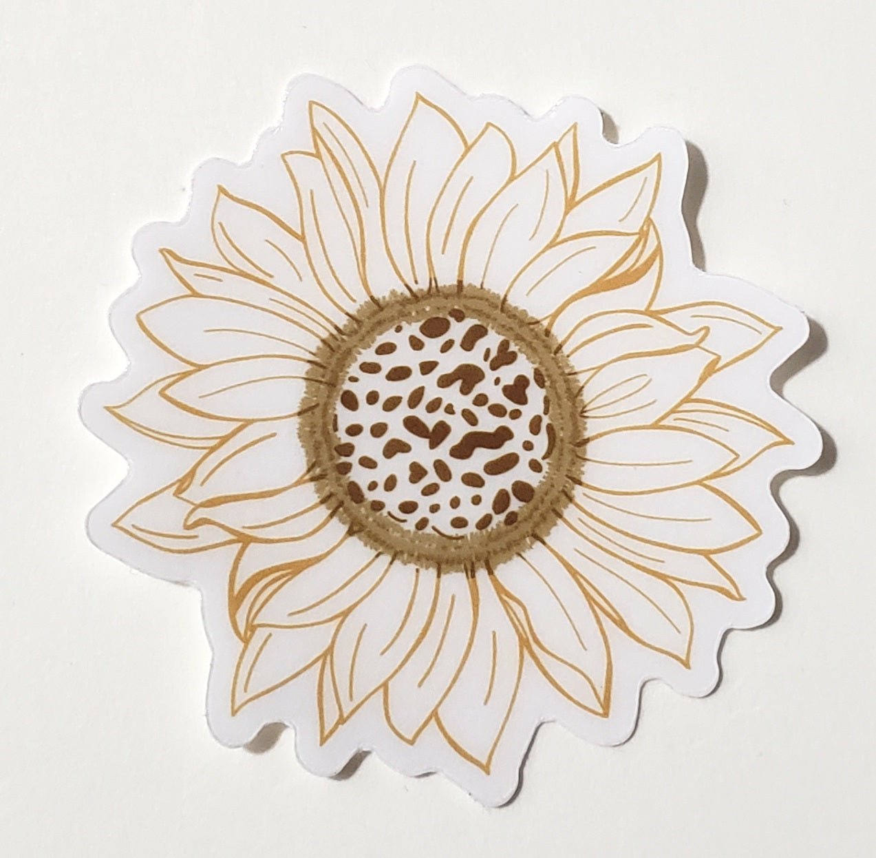 Mini Clear Artsy Fall Sunflower Sticker