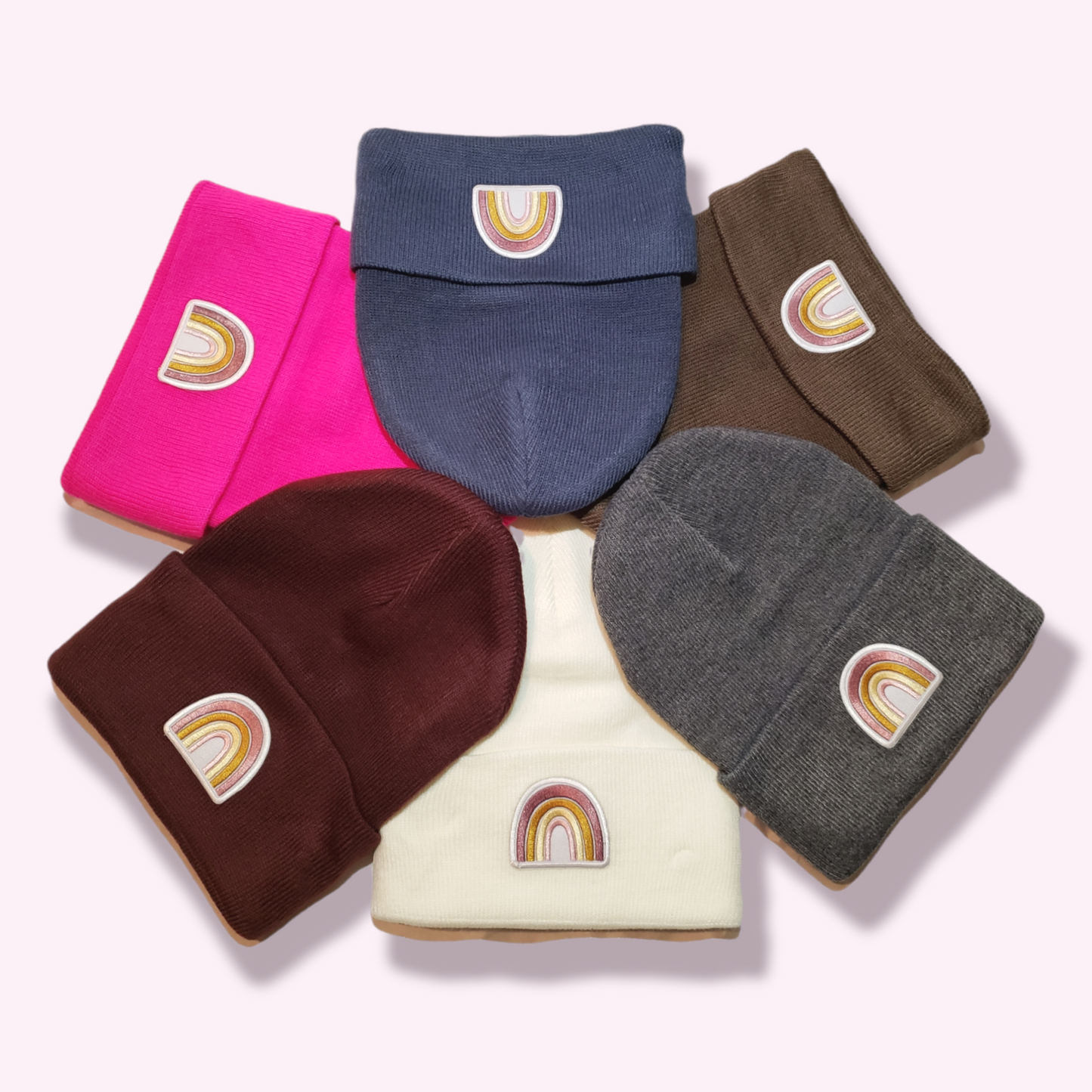 Boho Rainbow Beanies