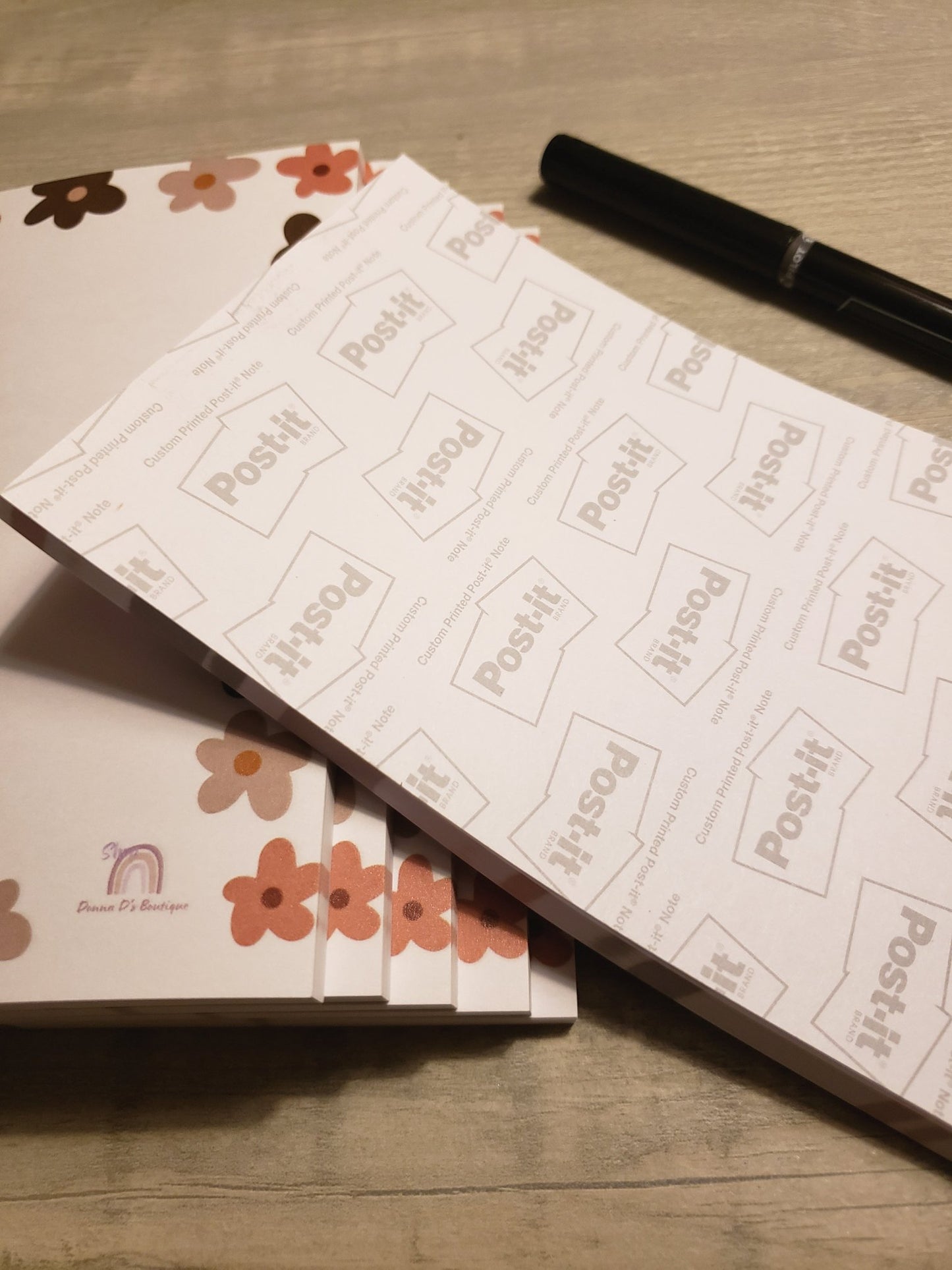 4" x 6" Boho Floral Signature Sticky Post-it Notes