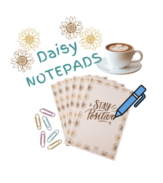 4"x6" Daisy Signature Notepads