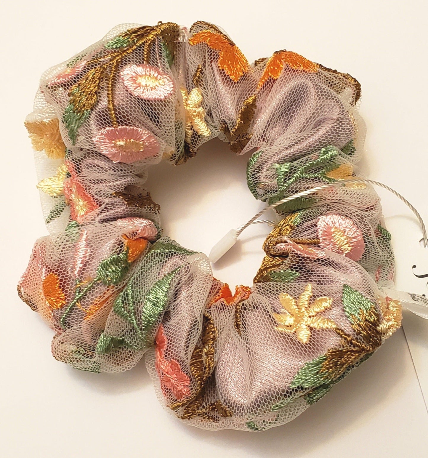 Lavender Garden Floral Scrunchie