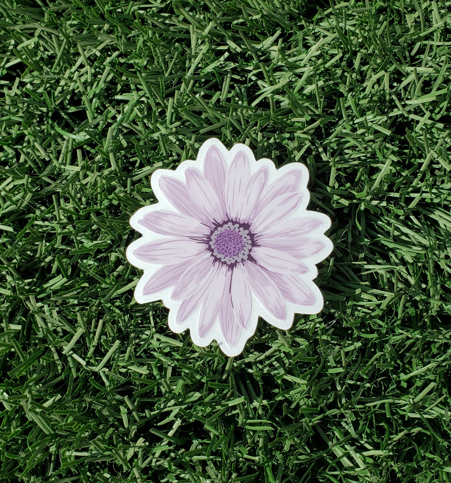 Lavender Colored Daisy Vinyl Sticker