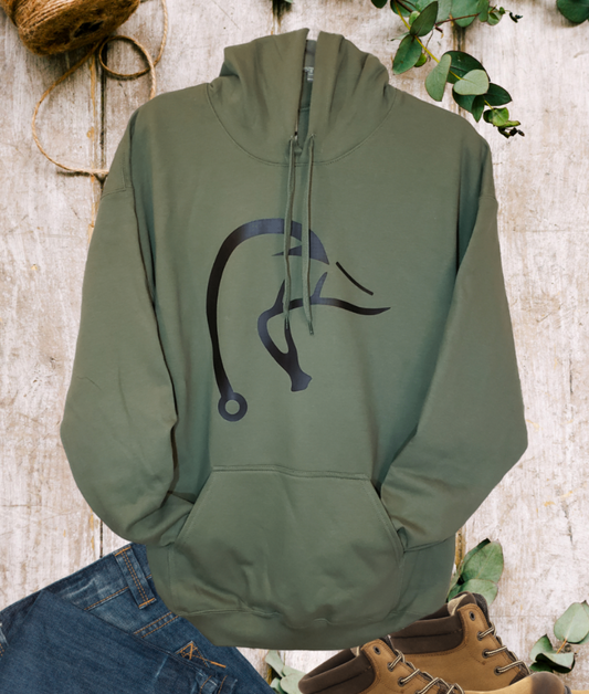 Hunting and Fishing Military Green Unisex Hoodie