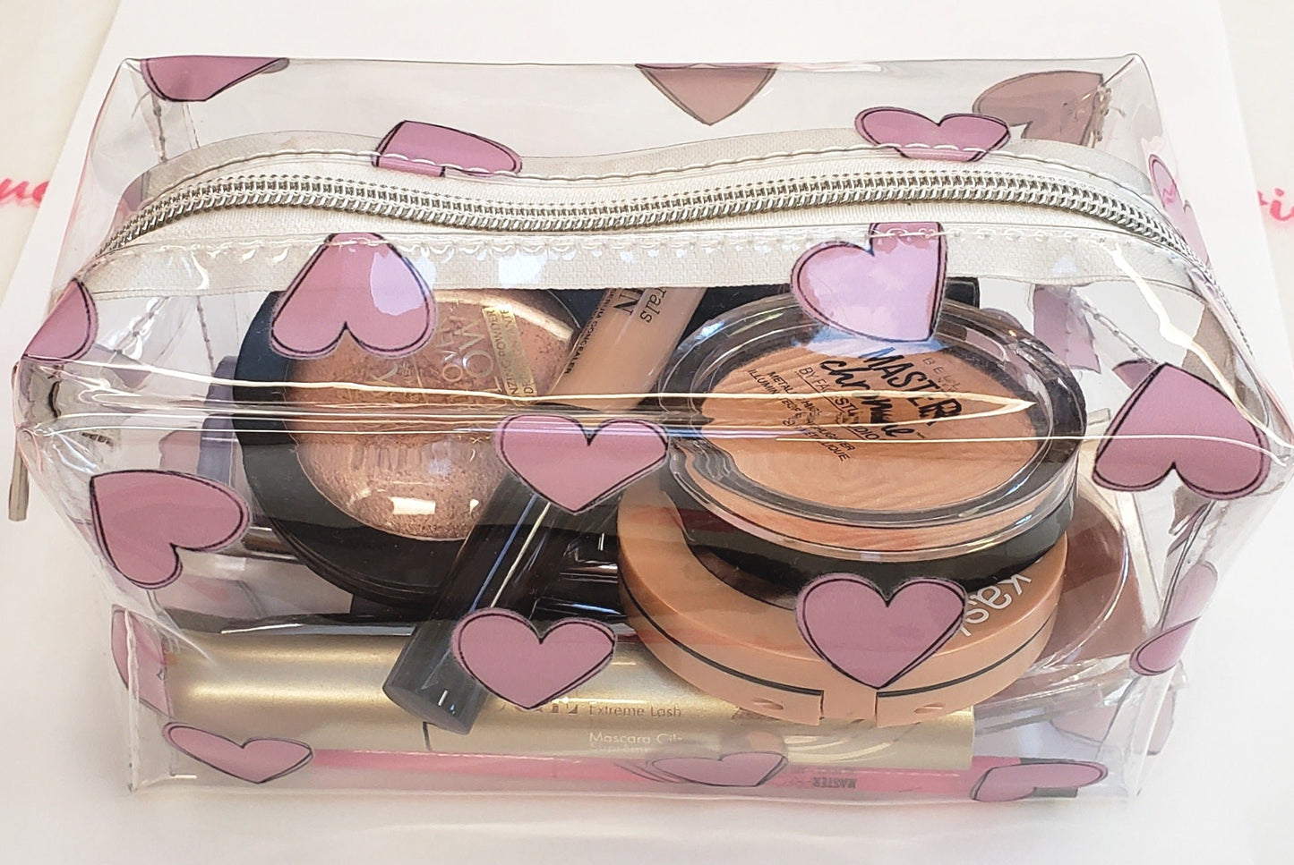 Pink Heart Makeup Bag