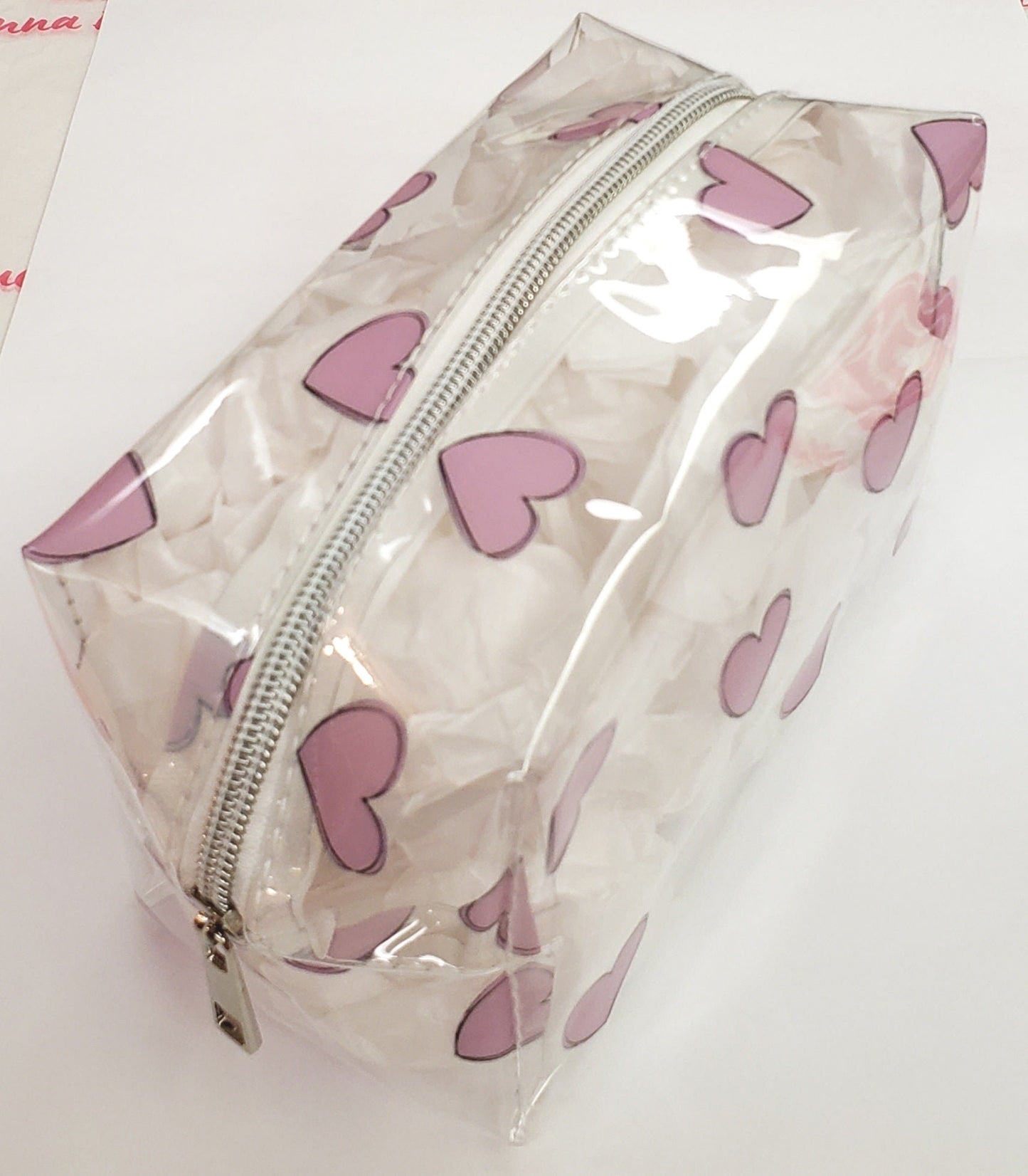 Pink Heart Makeup Bag