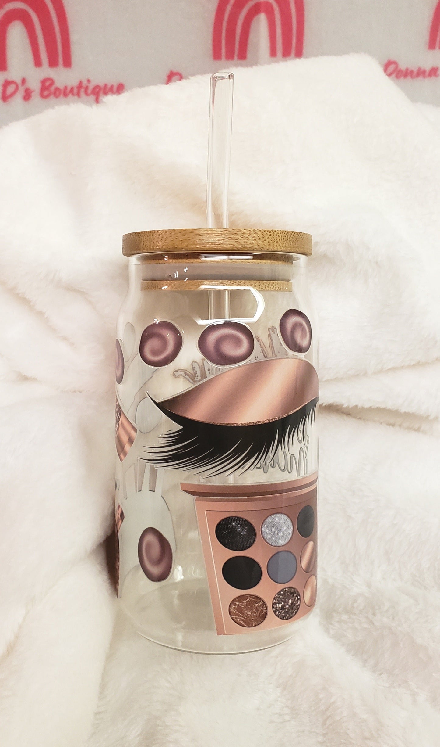 But First Makeup - 16oz Glass Cup