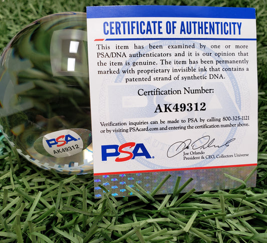 Nolan Ryan Heavy Lead Crystal Autographed Baseball