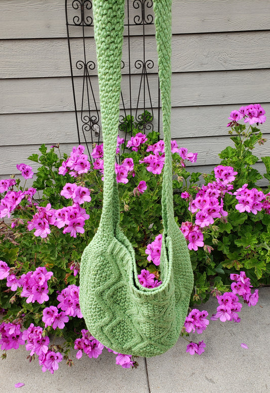 Green Crochet Shoulder/Crossbody Bag