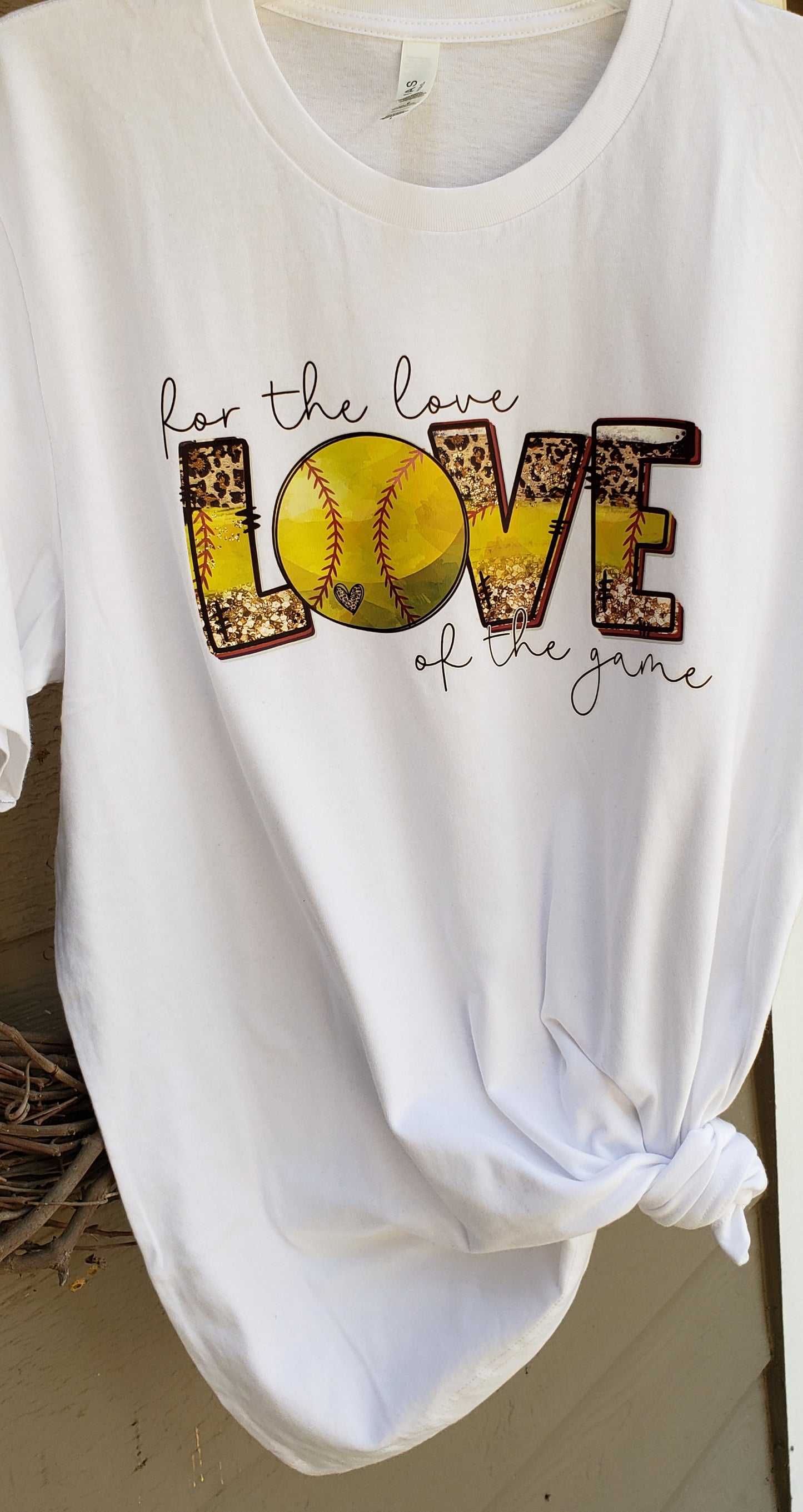 For The Love Of The Game Softball White Unisex Tshirt