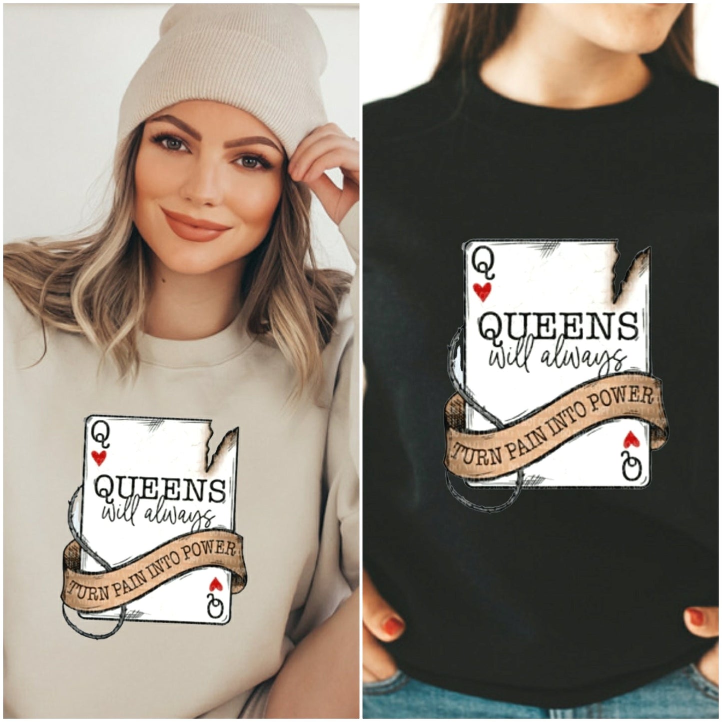 QUEENS Will Always Turn Pain Into Power Crewneck