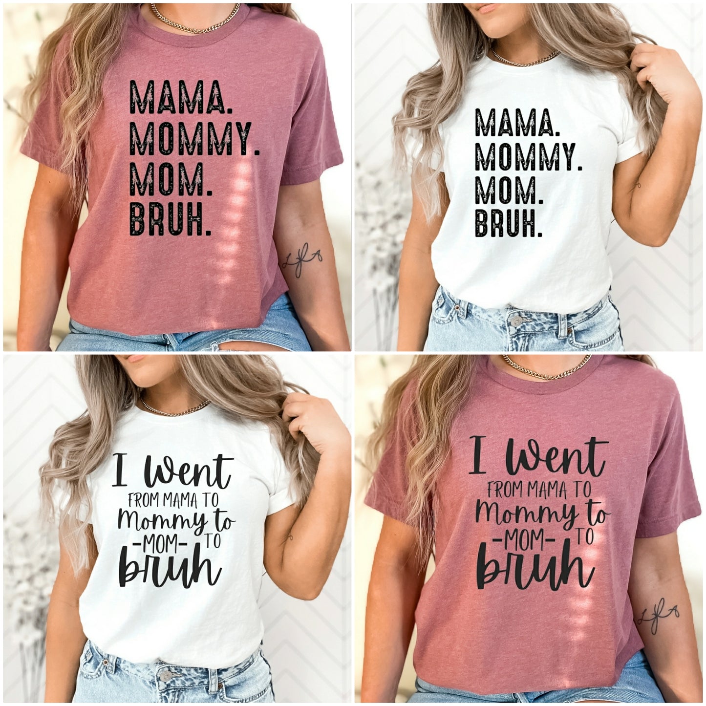MAMA. MOMMY. MOM. BRUH Unisex Tshirt