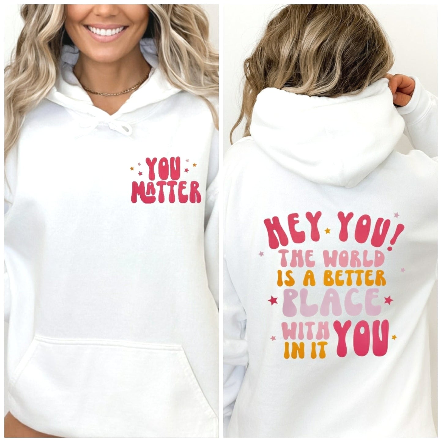White "You Matter" Hoodie