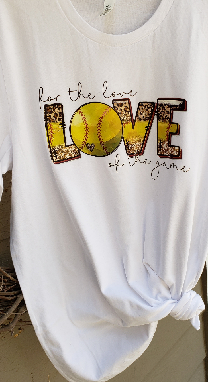 For The Love Of The Game Softball White Unisex Tshirt