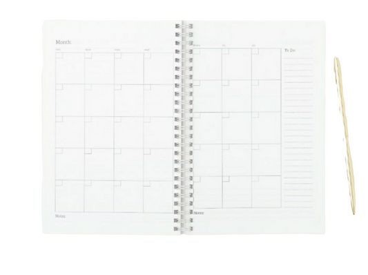 Manifest That Shit... Hard Cover, White Spiral Planner