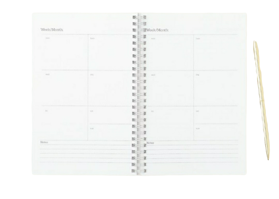 Manifest That Shit... Hard Cover, White Spiral Planner